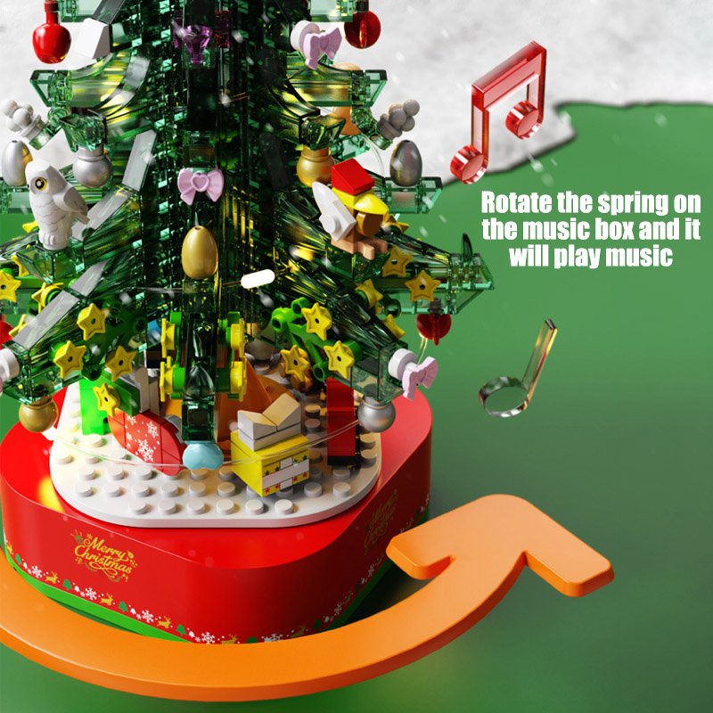 Lắp ráp mô hình noel Christmas Party sembo 601164 bữa tiệc party dưới cây thông noel có nhạc và đèn