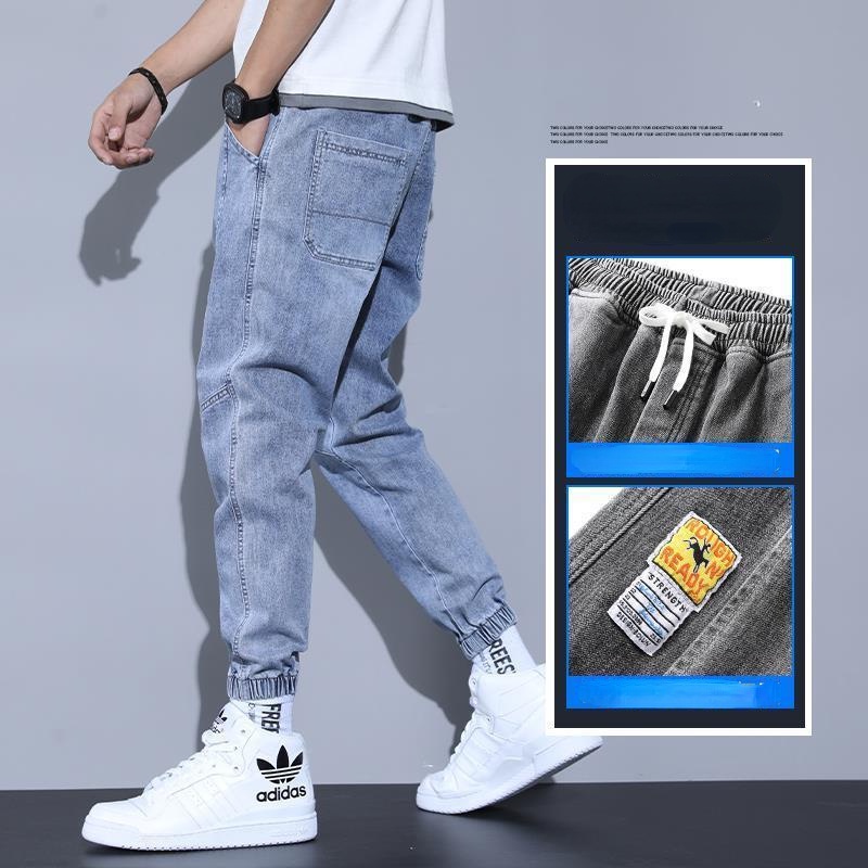 Quần Jean Nam Có Dây Rút Quần Lưng Thun