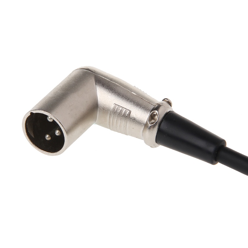 Dây Cáp Nối Dài 0.2m Góc 90 Độ XLR 3-Pin Male Sang Female Cho Micro