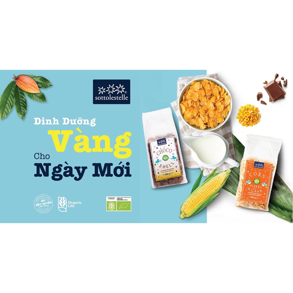 Ngũ cốc hữu cơ Sottolestelle (ngũ cốc ăn sáng, ăn xế dạng tròn, mảnh, muesli nhiều vị) | BigBuy360 - bigbuy360.vn