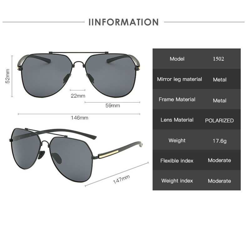 Kính mát nam ⚡ FREESHIP ⚡ Kính phân cực chống tia UV 1502 | BigBuy360 - bigbuy360.vn