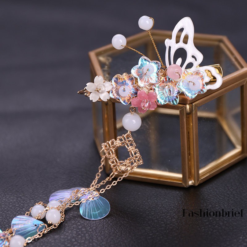 Kẹp tóc hình bông hoa phong cách cổ điển xinh xắn dành cho nữ