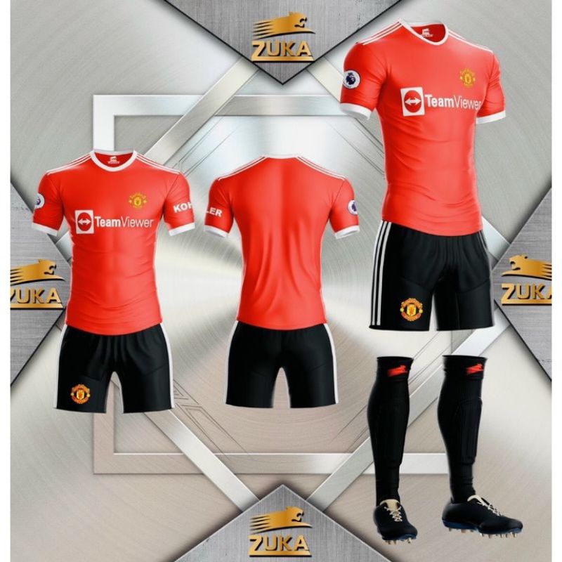 Áo đá bóng, đá banh  CLB MU  mới nhất 2021 2022- Vải Thun Thái thấm hút mồ hôi