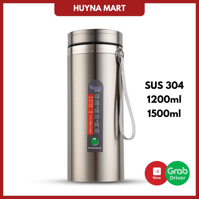 Bình Giữ Nhiệt Nóng Lạnh Chất Liệu Inox 304 Cao Cấp XINLANG BAOL C90-H90 dung tích lớn 1200-1500ml BGN05