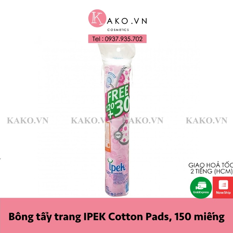 Bông tẩy trang IPEK Cotton Pads, 150 miếng