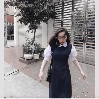 Váy gile dáng chữ A dài