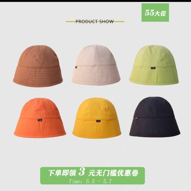 Nón BUCKET, free size, có dây rút