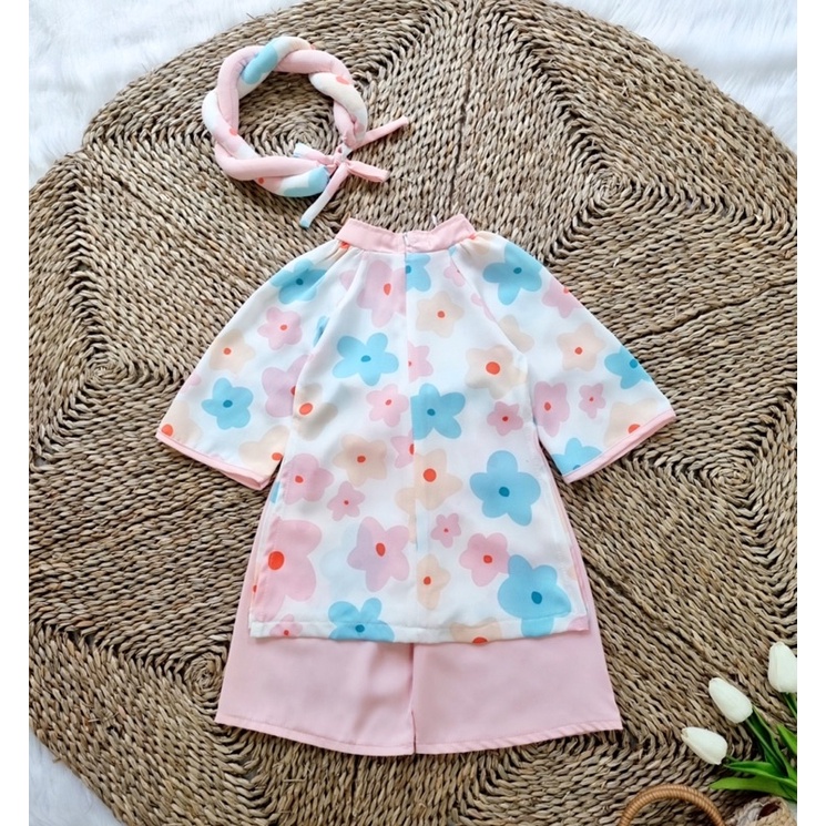Áo dài cách tân lụa cao cấp cho MẸ & BÉ kèm mấn, thời trang Lễ Tết Chụp Ảnh - Riokids ADCT2