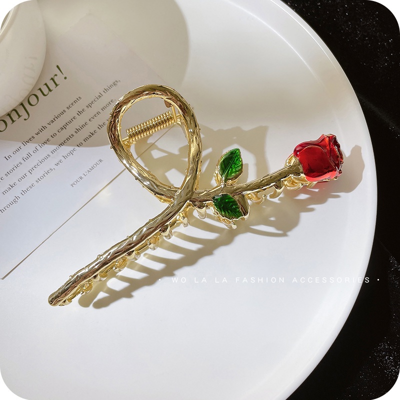 Kẹp Tóc Kim Loại Màu Vàng Hồng Thời Trang