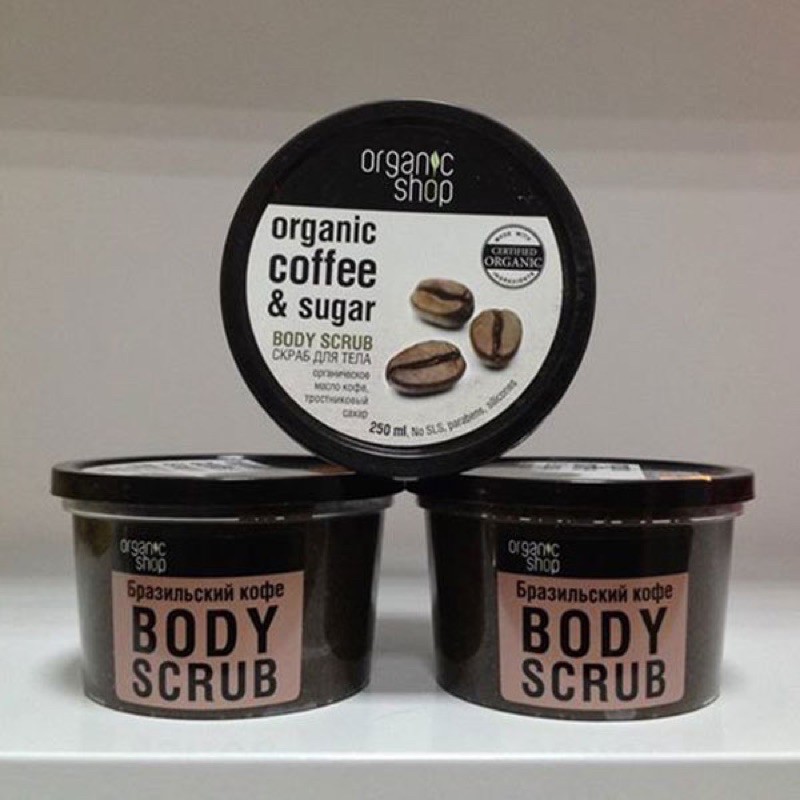 KEM TẨY DA CHẾT toàn thân Organic Coffee & Sugar Body Scrub