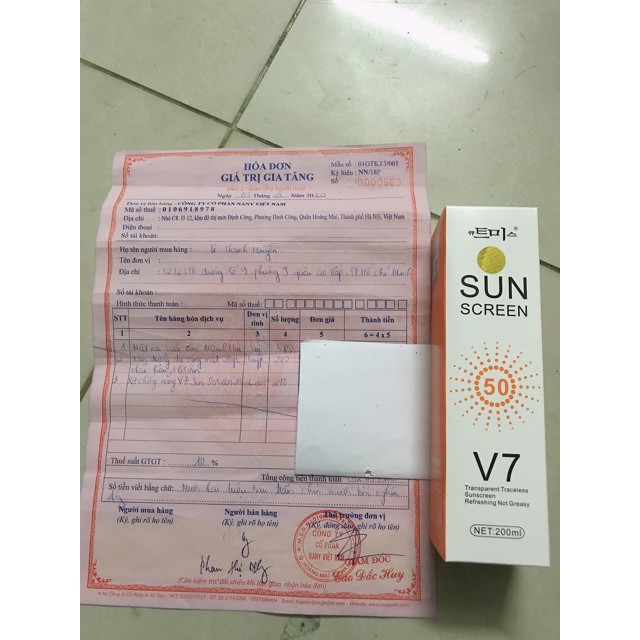 [ CHÍNH HÃNG] Kem chống nắng V7 Sun Screen CHÍNH HÃNG