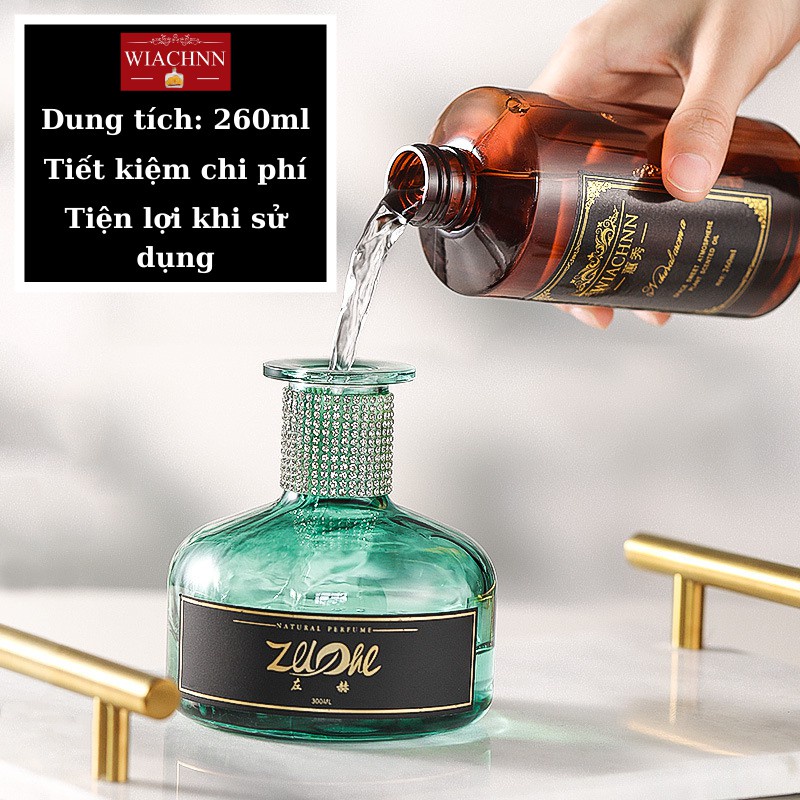 Tinh Dầu Thơm Phòng Chai Lớn 260ml SWEET HOME Bổ sung tinh dầu cho chai đã sử dụng dùng que gỗ khuếch tán