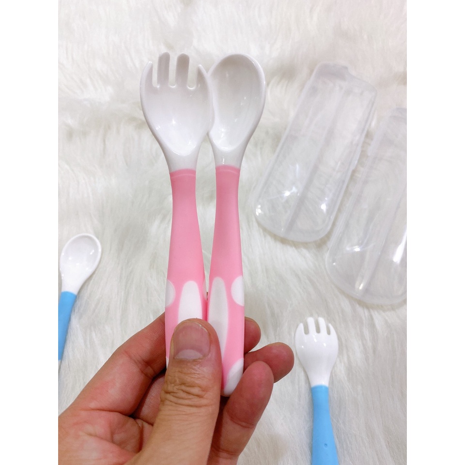 Sét Thìa nhựa  uốn cong cho bé