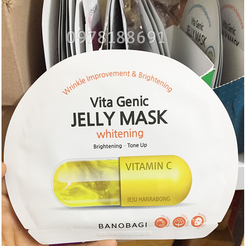 Mặt nạ giấy Banobagi Vita Genic Jelly Mask Vitamin A B C E 30ml Nhập khẩu Hàn Quốc mẫu mới 2020
