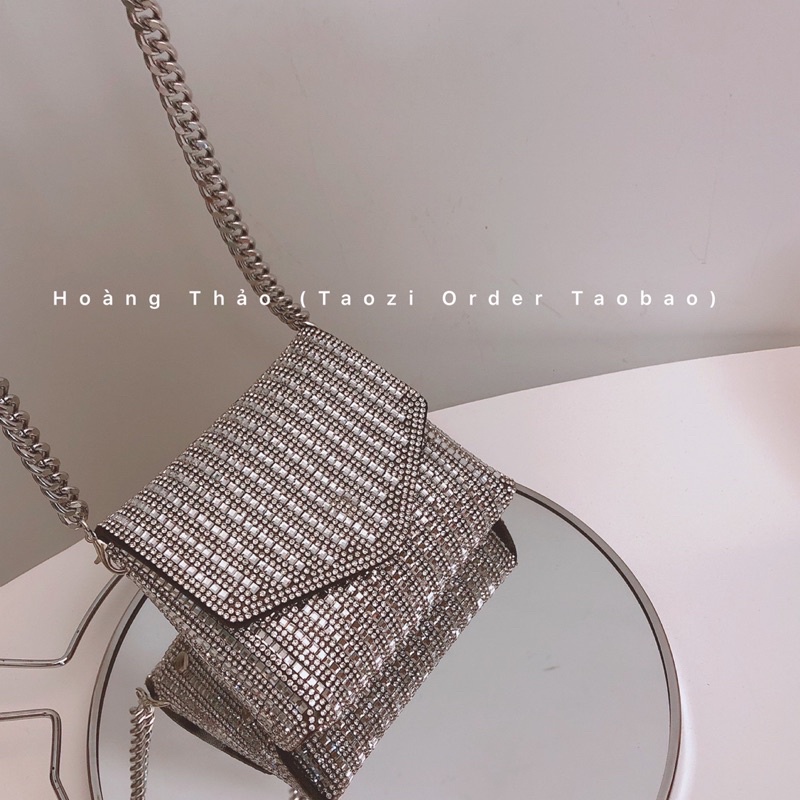 Túi mini đeo chéo đính đá sang chảnh xịn lấp lánh siêu đẹp lung linh ♥️