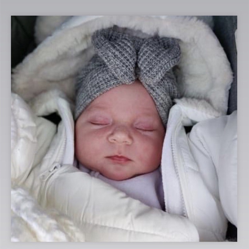 Mũ Beanie Đính Nơ Xinh Xắn Cho Bé
