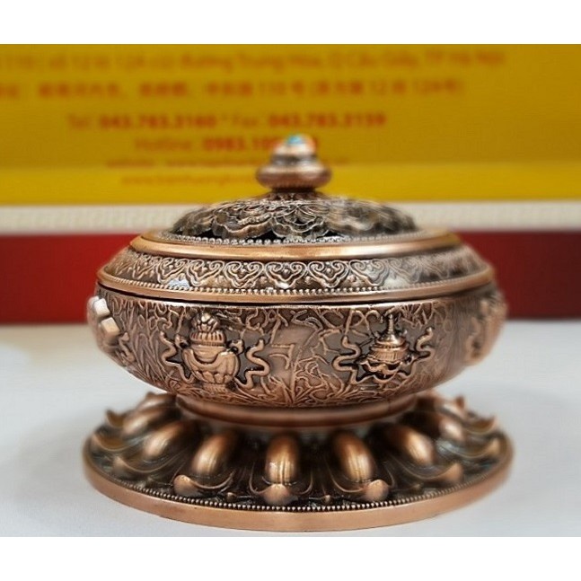 Lư đồng xông trầm  đồ thờ cúng dụng cụ xông trầm nụ , trầm hương nhiều mẫu lư đồng tùy chọn