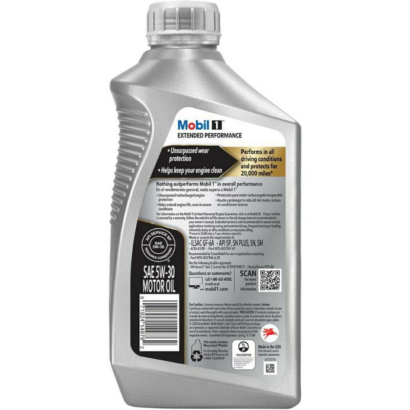 Dầu Nhớt tổng hợp 5W30 dòng cao cấp dành cho xe tay ga và cả Oto Mobil 1 EP 946ml [Nhập khẩu USA]