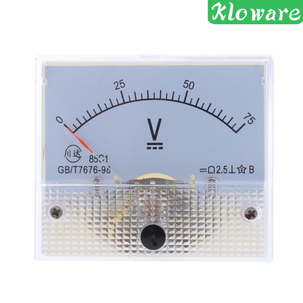 Bảng Điều Khiển Ampe Kế Ampe Kế 85C1 DC 0-5V Hình Chữ Nhật