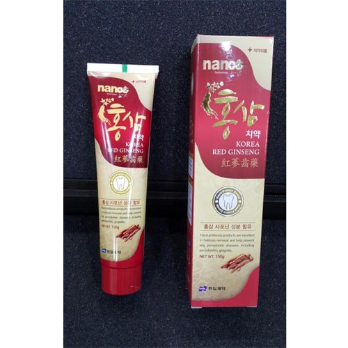 Kem đánh răng chiết xuất hồng sâm Nano Hàn Quốc 150gr