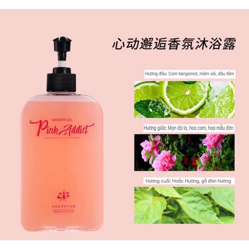 Sữa tắm hương nước hoa Pink Addict DIY tự pha lưu hương dài lâu