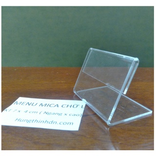 Combo 10 Bảng menu mica L khổ nhỏ 7 x 4 cm - Để bảng giá, thông tin sản phẩm _ Mica loại tốt