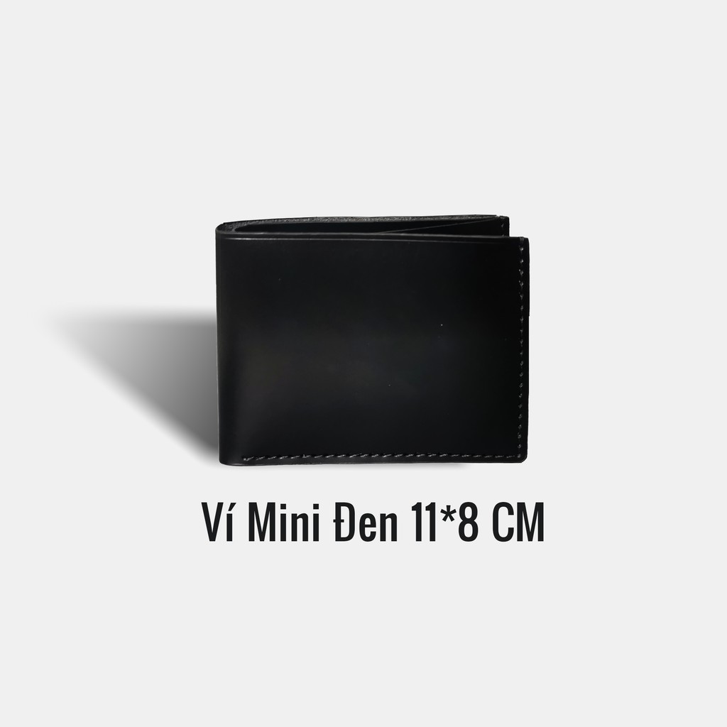 VÍ MINI NHỎ GỌN MỎNG ĐEN - DA BÒ THẬT 100%