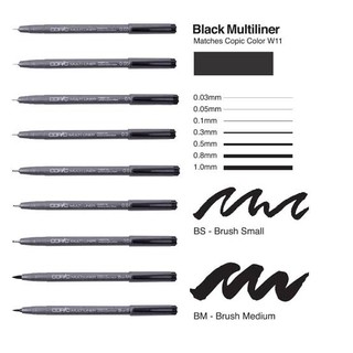 Bút line đi nét Copic Multiliner mầu Đen -Sepia