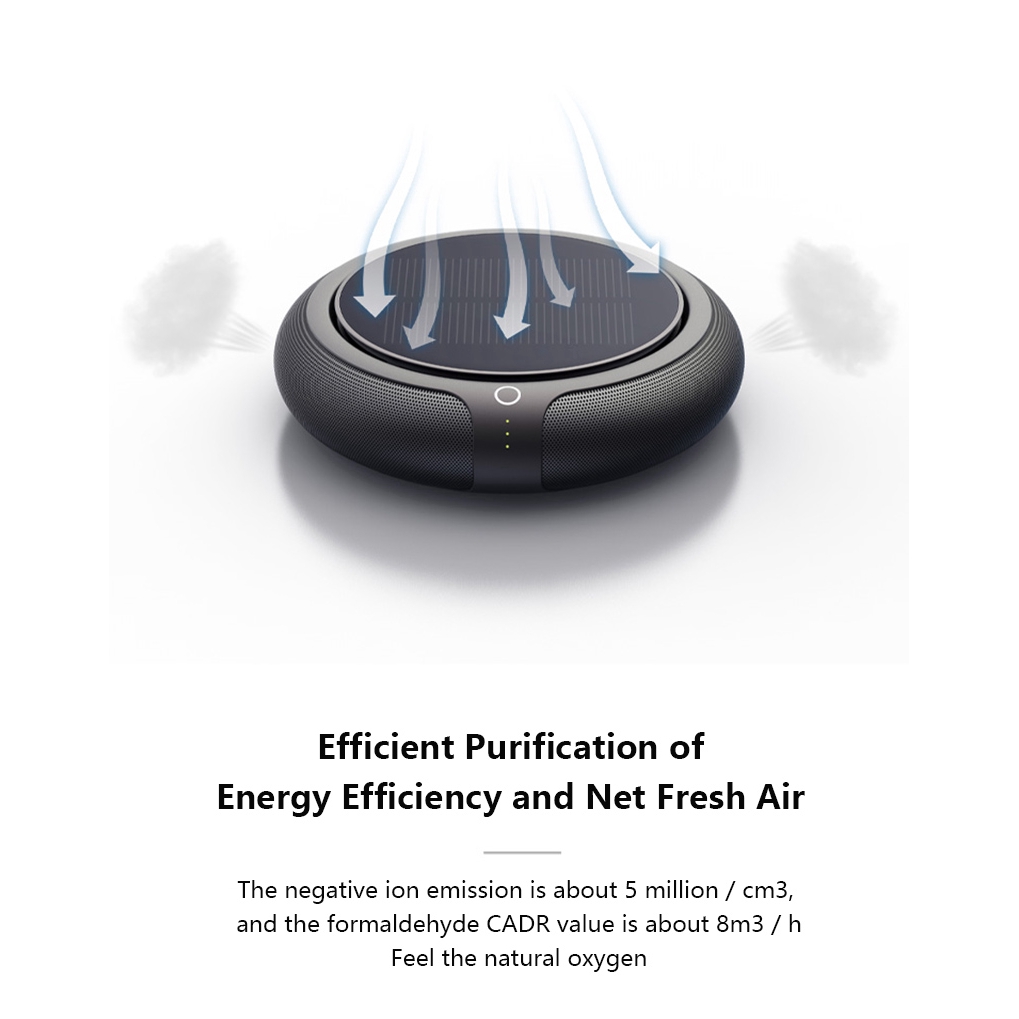 Solar car air purifier USB car with formaldehyde removal aromatherapy fresh air device domy