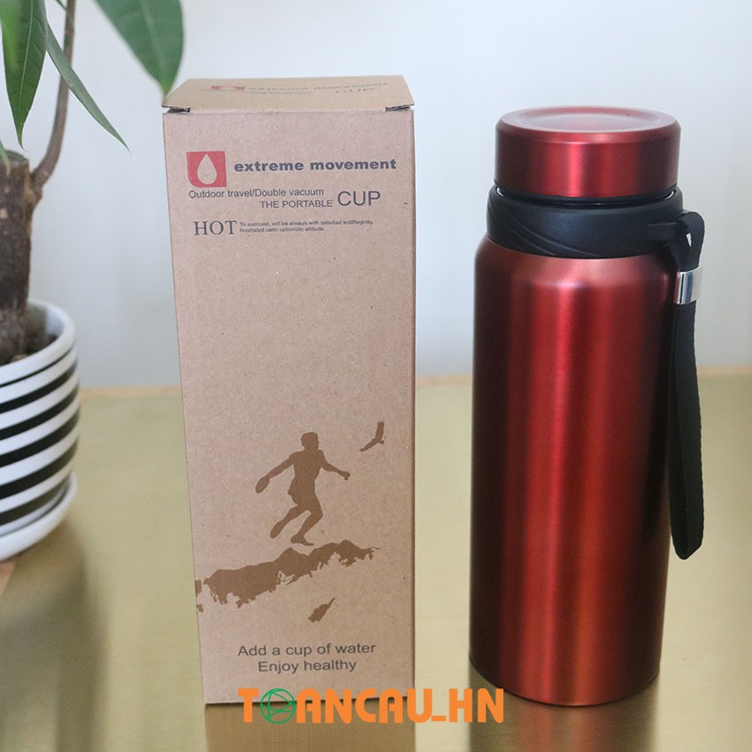 Bình nước giữ nhiệt cao cấp 800ml - Bình giữ nhiệt inox 304 chọn màu