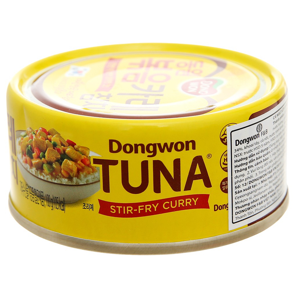 Cá ngừ sốt cà ri Dongwon lon 100g