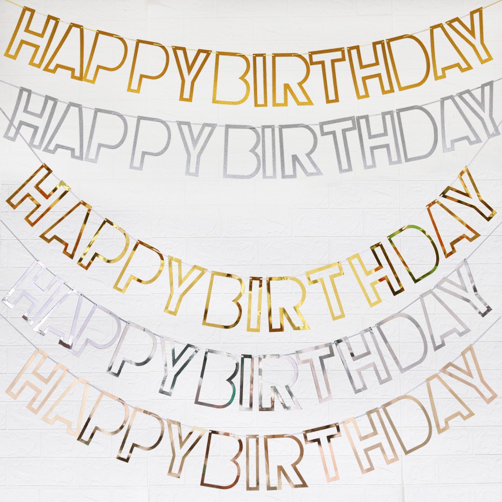 Dây chữ Phụ Kiện sinh nhật happy birthday Nhiều Chủ Đề Đầy đủ đồ cho Bé Trai Bé Gái Người Lớn siêu đẹp