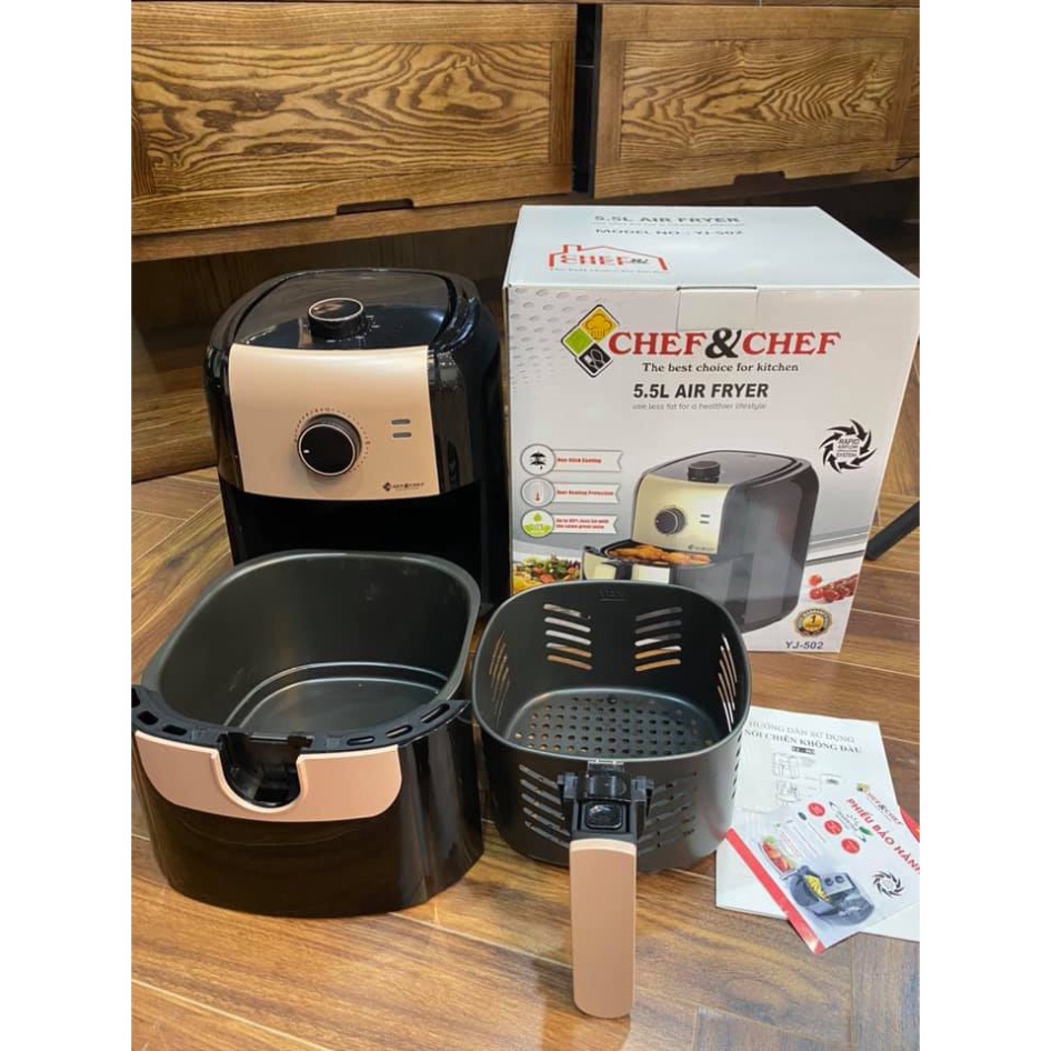 NỒI CHIÊN KHÔNG DẦU(AIR FRYER) CHEF&amp;CHEF 5.5L CÔNG SUẤT 1800W