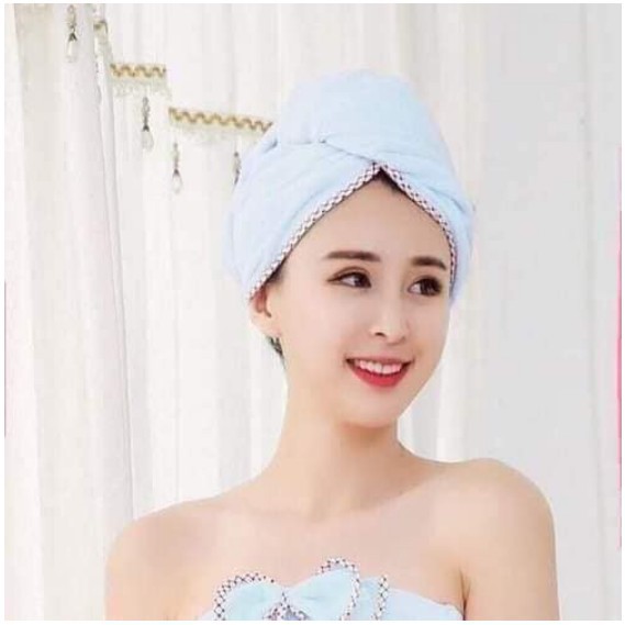 KHĂN Ủ TÓC CÓ ĐƯỜNG VIỀN GIÁ XƯỞNG