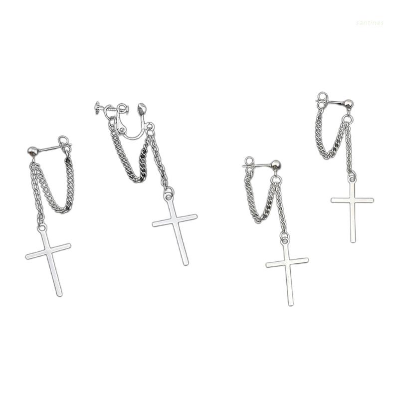 Khuyên tai đeo vành tai phối tua rua thời trang cho nam và nữ