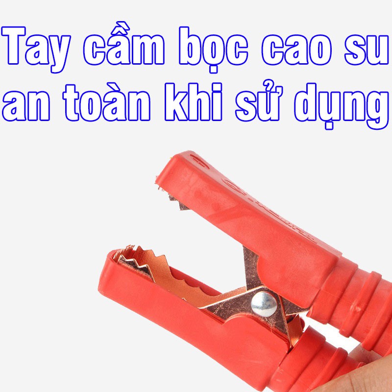 Bộ dây câu bình ắc quy 500A loại tốt dài 3 mét lõi đồng lớn