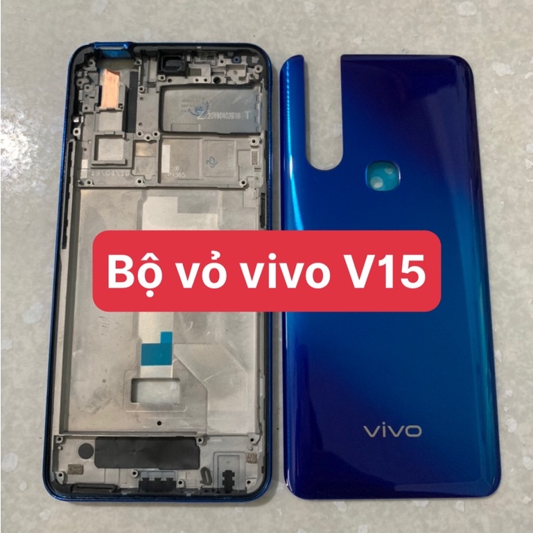 bộ vỏ vivo V15 - bộ zin gồm miếng lưng,sườn liền xương và phím âm lượng