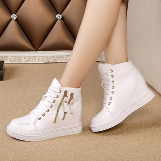 order Giày độn gót/Giày nữ, khóa kéo phá cách, đế dày, đế bằng, thời trang, dễ kết hợp hàng Quảng Châu