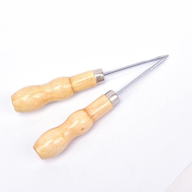 Bộ 2 Tay Cầm Bằng Gỗ Chuyên Dụng Cho Đồ Da Tiện Lợi