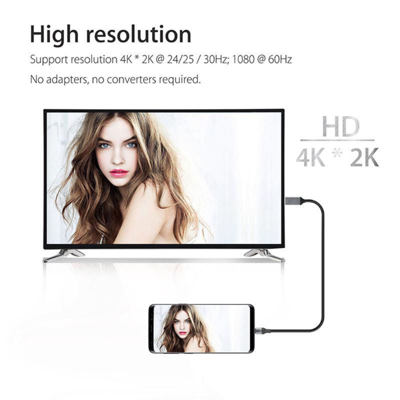 Cáp chuyển đổi từ giắc cắm USB 3.1 USB-C Type C sang giắc cắm HDMI HDTV