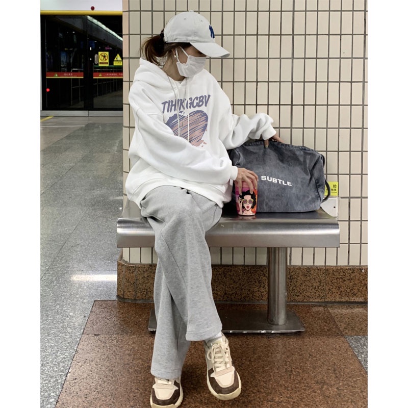 Áo hoodie SELVZE cotton tay dài dáng rộng phong cách đường phố Mỹ chất lượng cao