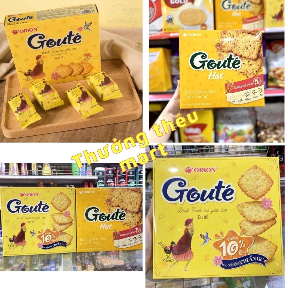 Bánh quy mè Goute Orion hộp 8 gói