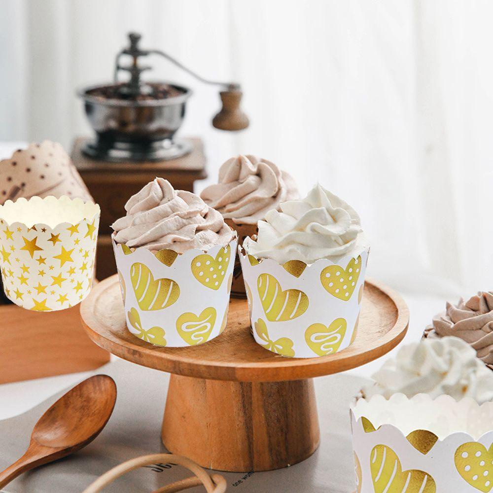 Set 50 Cốc Giấy Làm Bánh Cupcake Muffin Tiện Dụng