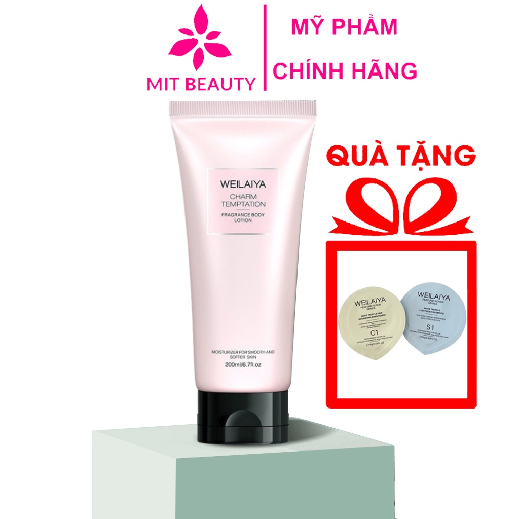 Sữa dưỡng thể Weilaiya 3 tầng hương nước hoa Body Lotion Weilaiya 200ml Mit Beauty dưỡng ẩm da đẹp vạn người mê