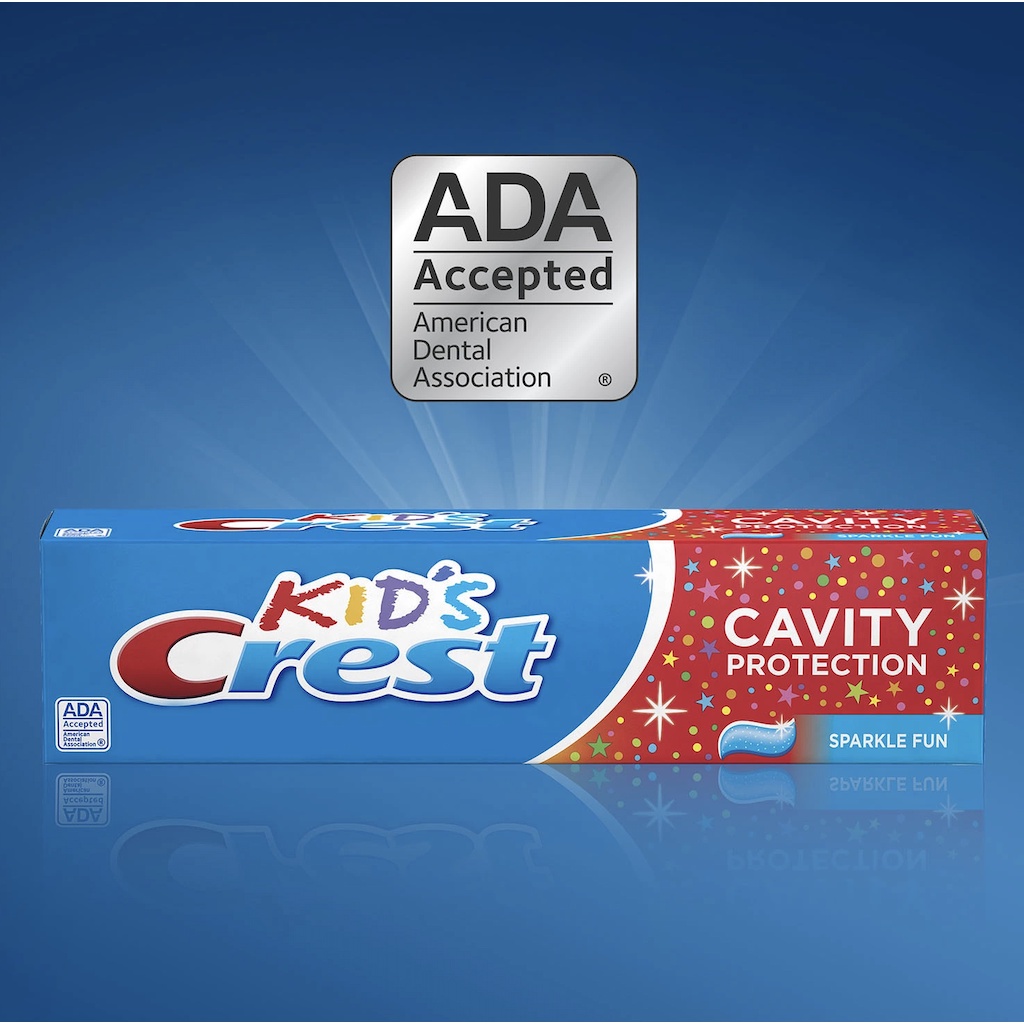 KEM ĐÁNH RĂNG CHO BÉ - HẠT LẤP LÁNH Crest Kids' Toothpaste, Sparkle Fun, 130g (4.6 oz)