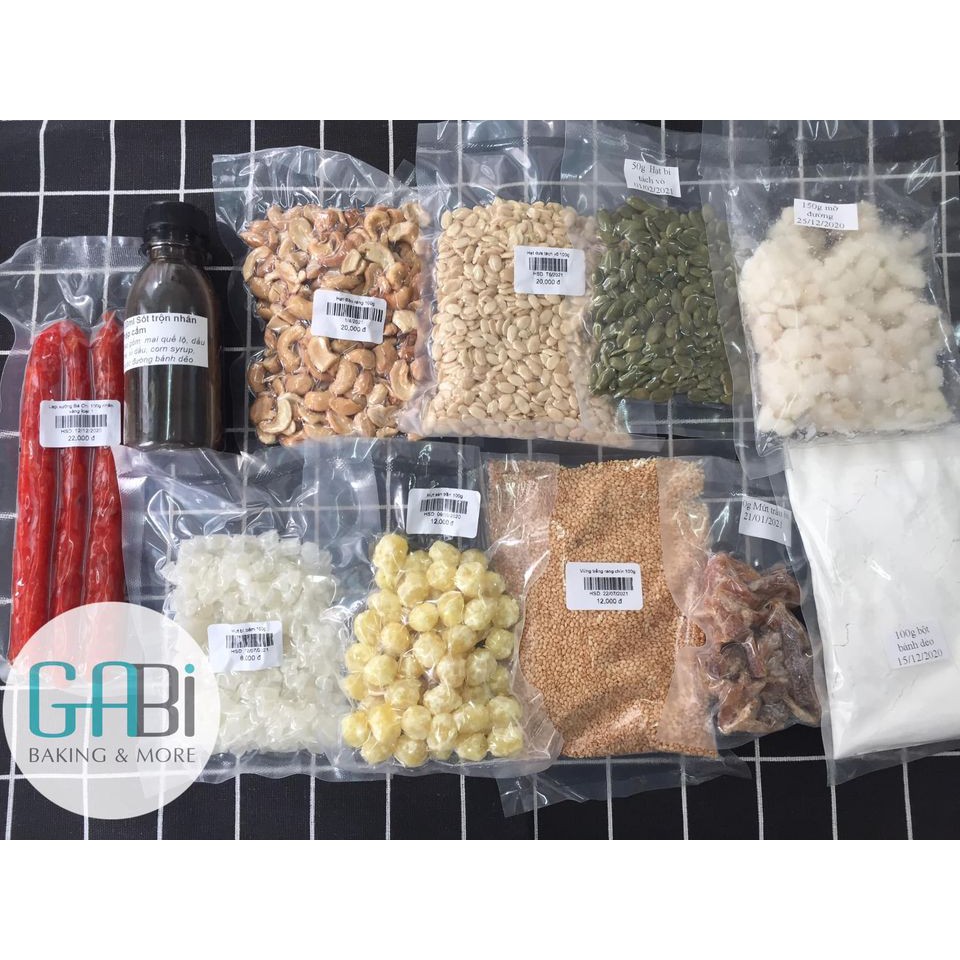Combo nguyên liệu trộn nhân thập cẩm