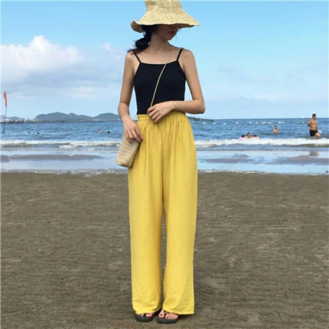 [47-60ký]Quần đũi xứơc culottes ống suông rộng có túi 2 bên