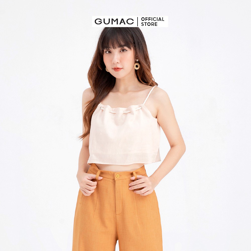 [Mã WABRGUM giảm 10% tối đa 30K đơn 99K] Áo sát nách đan dây GUMAC dáng croptop AB677