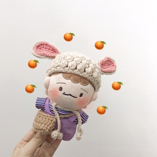 Mũ tai cừu cho doll 10cm,15cm,20cm