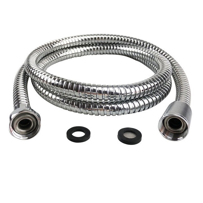 Bộ vòi xịt vệ sinh mẫu Dương chất liệu nhựa ABS mạ Crom sáng bóng, dây inox 120cm chống xoắn, gác cài vuông - QM.PK030B3